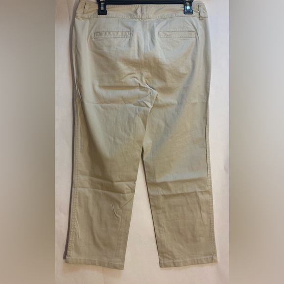 J. Jill Stretch Pants Capri Cropped Tan Khaki Size 8 - Picture 2 of 7